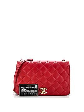 Chanel CC Side Chain Full Flap Bag Quilted Calfskin Medium (view 2)
