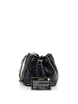 Chanel CC Drawstring Bucket Bag Quilted Shiny Aged Calfskin Mini (view 2)