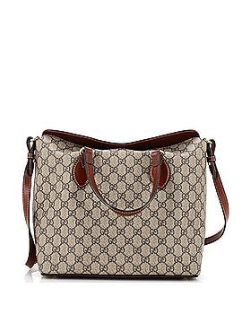 Gucci Signature Fold Over Tote GG Coated Canvas Medium (view 1)
