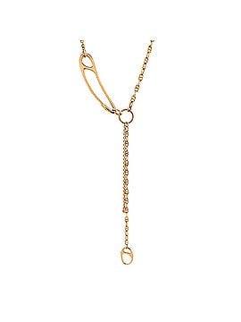 Hermès Chaine d'Ancre Punk Long Necklace 18K Rose Gold with Diamond Large (view 1)