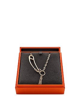 Hermès Chaine d'Ancre Punk Long Necklace 18K Rose Gold with Diamond Large (view 2)