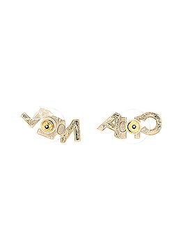 Chanel CHA-NEL Stud Earrings Metal with Crystals (view 2)