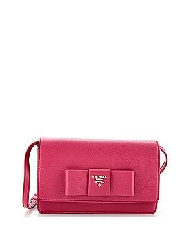 Prada Bow Wallet on Strap Saffiano Leather Small (view 1)