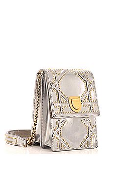 Christian Dior Diorama Vertical Clutch on Chain Studded Patent (view 2)