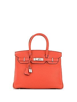 Hermès Birkin Handbag Orange Clemence with Palladium Hardware 30 (view 1)