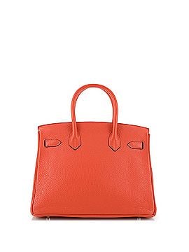 Hermès Birkin Handbag Orange Clemence with Palladium Hardware 30 (view 2)