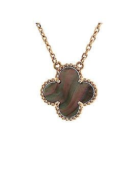 Van Cleef & Arpels Vintage Alhambra Pendant Necklace 18K Rose Gold and Grey Mother of Pearl (view 1)