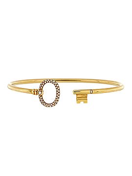 Tiffany & Co. Key Wire Bracelet 18K Yellow Gold with Pave Diamonds (view 1)