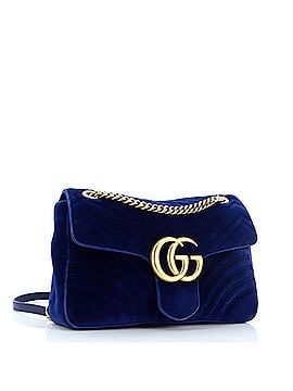 Gucci GG Marmont Flap Bag Matelasse Velvet Medium (view 2)