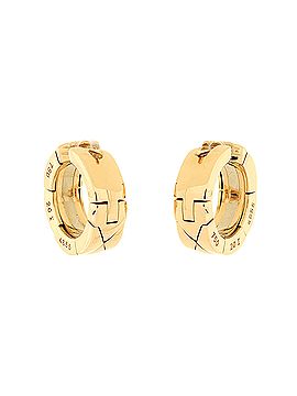 Chanel Matelasse Huggie Hoop Earrings 18K Yellow Gold (view 2)
