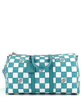 Louis Vuitton Keepall Bandouliere Bag Pencil Effect Damier Printed Leather 45 (view 1)