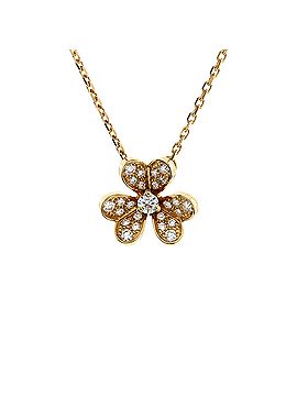 Van Cleef & Arpels Frivole Pendant Necklace 18K Yellow Gold with Pave Diamonds Mini (view 1)