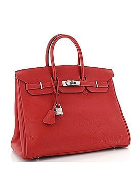 Hermès Birkin Handbag Red Togo with Palladium Hardware 35 (view 2)