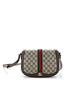 Gucci Ophidia Saddle Flap Shoulder Bag GG Coated Canvas Small (view 1)
