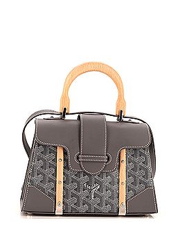 Goyard Structured Saigon Top Handle Bag Coated Canvas with Leather Mini (view 1)