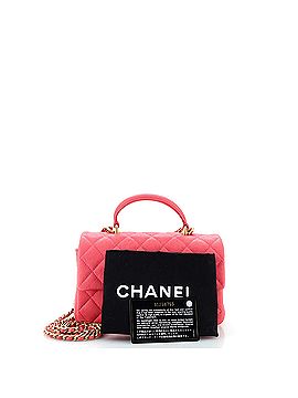 Chanel Classic Single Flap Top Handle Bag Quilted Caviar Mini (view 2)