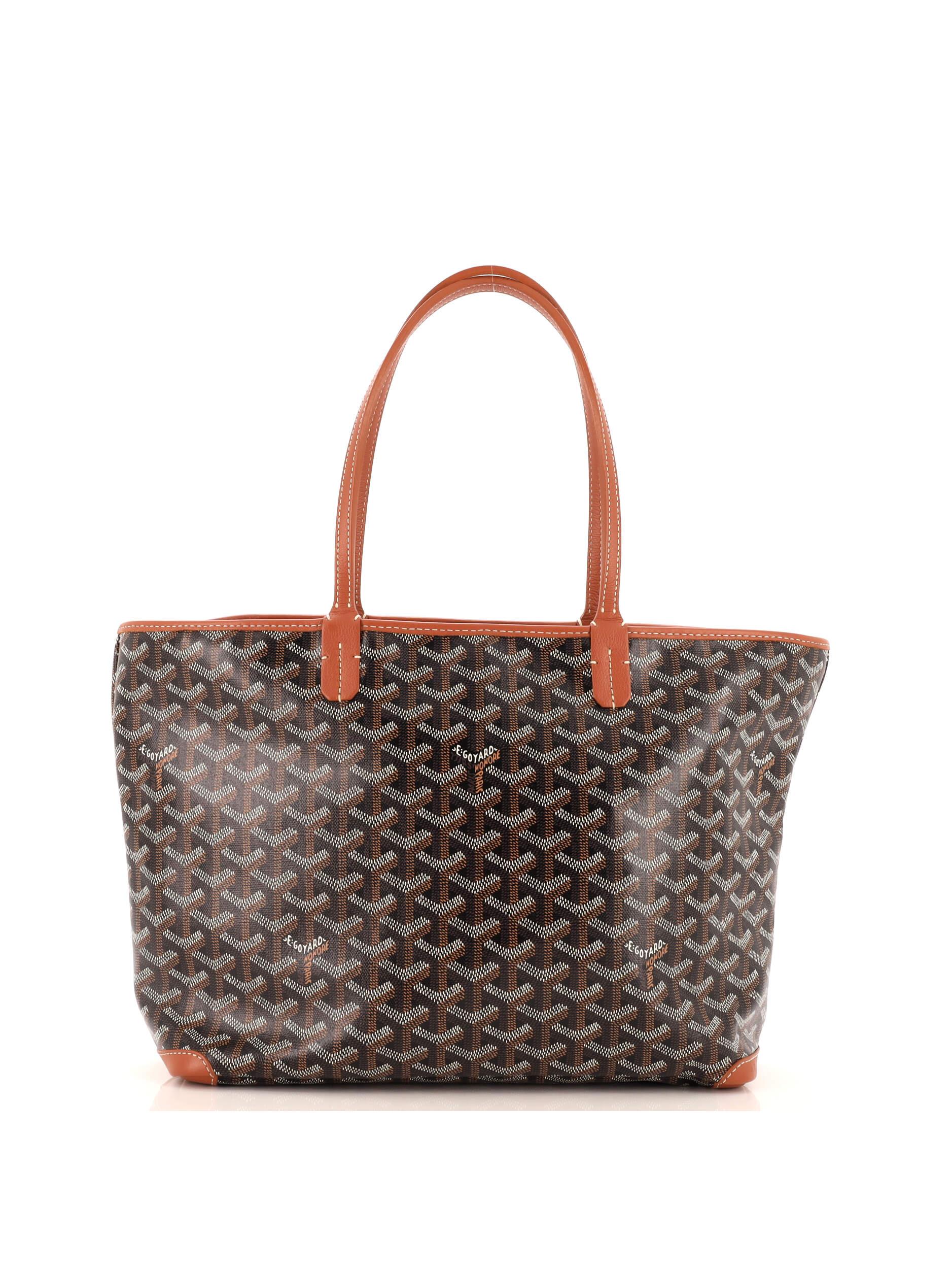 Goyard 100% Coatead Canvas Brown Artois Tote Coated Canvas PM One Size ...