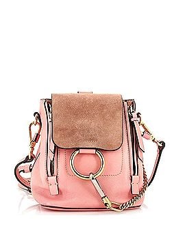 Chloé Faye Backpack Leather and Suede Mini (view 1)