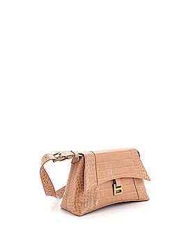 Balenciaga Downtown Soft Hourglass Shoulder Bag Crocodile Embossed Leather Small (view 2)