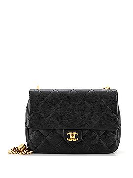 Chanel Sweet Heart Chain Flap Bag Quilted Caviar Medium (view 1)
