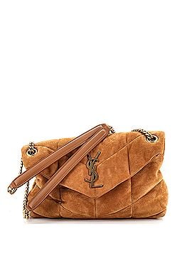 Saint Laurent Loulou Puffer Shoulder Bag Quilted Suede Small (view 1)
