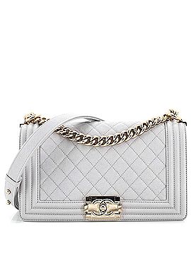 Chanel Boy Flap Bag Quilted Caviar New Medium (view 1)
