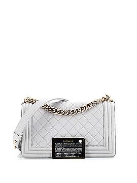Chanel Boy Flap Bag Quilted Caviar New Medium (view 2)
