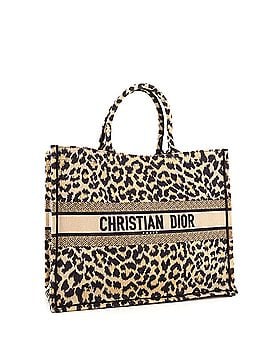 Christian Dior Book Tote Mizza Embroidered Canvas Large (view 2)