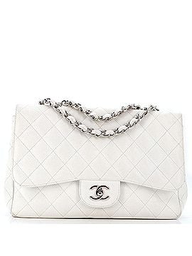 Chanel Vintage Classic Single Flap Bag Quilted Caviar Jumbo (view 1)