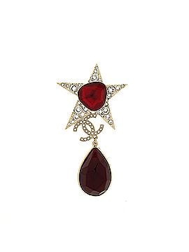 Chanel CC Star Teardrop Brooch Metal with Crystals (view 1)