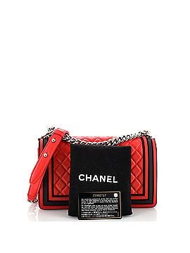 Chanel Boy Flap Bag Quilted Lambskin with Rubber Old Medium (view 2)