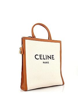 Céline Vertical Cabas Tote Canvas with Leather Large (view 2)