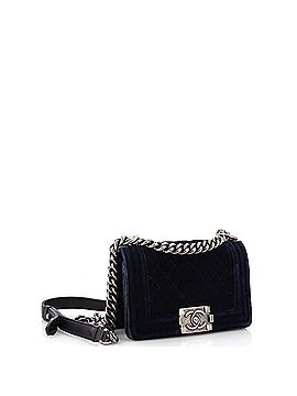 Chanel Boy Flap Bag Quilted Velvet Small (view 2)