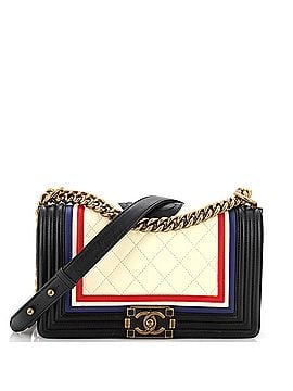 Chanel Crest Boy Flap Bag Quilted Lambskin Old Medium (view 1)