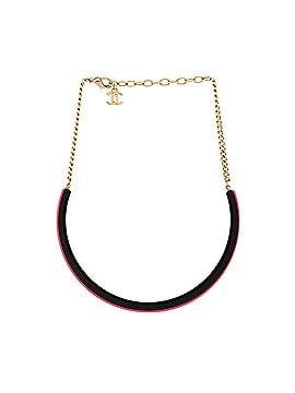Chanel Coco Logo Choker Chain Necklace Resin and Metal (view 2)