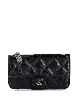 Chanel Flap Zip Card Holder Quilted Caviar (view 1)