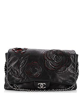 Chanel Tweed Petals Camellia Flap Bag Lambskin Maxi (view 1)