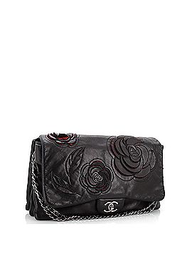 Chanel Tweed Petals Camellia Flap Bag Lambskin Maxi (view 2)
