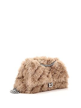Balenciaga Crush Chain Flap Bag Faux Fur Medium (view 2)