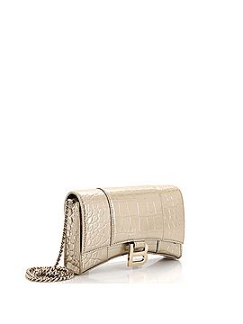 Balenciaga Hourglass Chain Wallet Crocodile Embossed Leather (view 2)