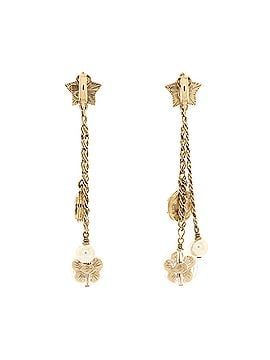 Chanel CC Charms Star Dangle Clip-On Earrings Metal with Faux Pearls, Crystals, and Beads (view 2)