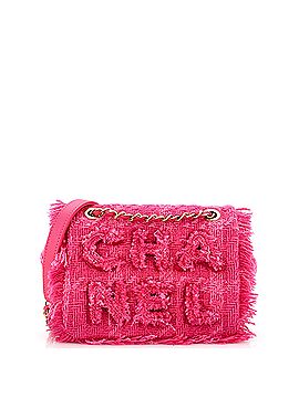 Chanel Giant Logo Flap Bag Quilted Tweed Small (view 1)