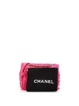 Chanel Giant Logo Flap Bag Quilted Tweed Small (view 2)