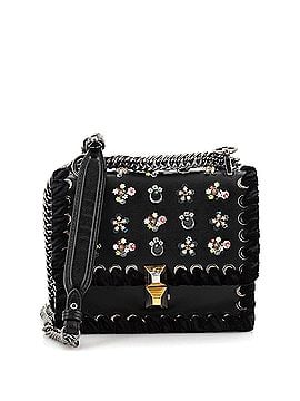 Fendi Kan I Bag Embellished Whipstitch Leather Small (view 1)