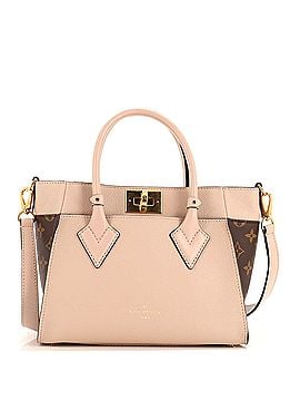 Louis Vuitton On My Side Tote Leather with Monogram Canvas PM (view 1)