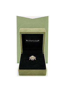 Van Cleef & Arpels Vintage Alhambra Ring 18K Yellow Gold with Mother of Pearl and Diamond (view 2)