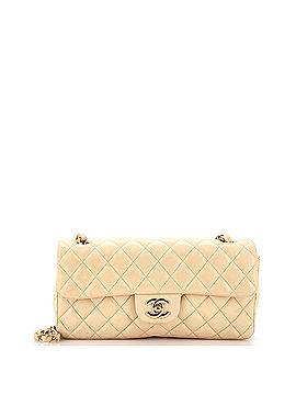 Chanel CC Chain Flap Bag Quilted Lambskin East West (view 1)