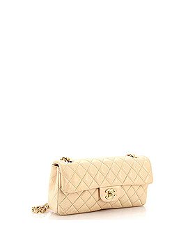 Chanel CC Chain Flap Bag Quilted Lambskin East West (view 2)