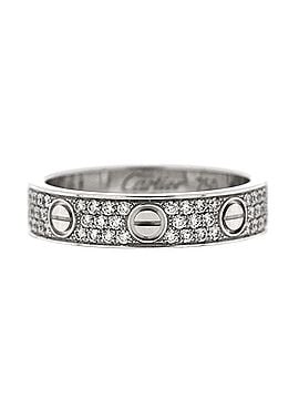 Cartier Love Wedding Band Pave Diamonds Ring 18K White Gold and Diamonds (view 1)