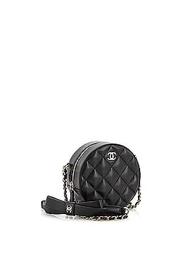 Chanel Bow Strap Round Clutch with Chain Quilted Lambskin (view 2)